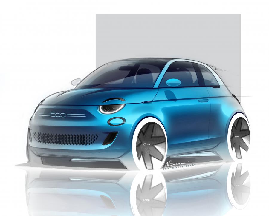 Эскиз Fiat 500 la Prima - Italia Cabrio 2020 года  (фото 34 из 42)